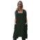 Larmliss Womens Pinafore Square Apron Baking Cooking Gardening Works Cross Back CottonLinen Blend Dress with 2 Pockets Dark GreenM