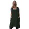 Larmliss Womens Pinafore Square Apron Baking Cooking Gardening Works Cross Back CottonLinen Blend Dress with 2 Pockets Dark GreenM