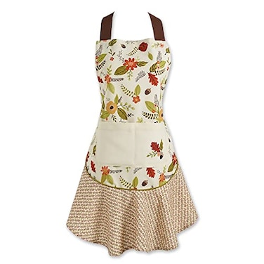 DII Womens Fall Thanksgiving Kitchen Apron Adjustable Long Waist Ties Fall In Love