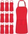 Utopia Kitchen 10 Pack Bib Apron Unisex Adjustable Aprons with 2 Pockets Waterdrop Resistant Cooking Kitchen Chef Apron for Men Women