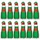 Handepo 12 Sets Christmas Apron and Hat Christmas Elf Costume Kit for Adults Women Cosplay Kitchen Xmas HolidayGreenSimple