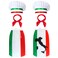 Kyson Italian Chef Costume6Pcs Italian Flag Chef Bib Apron and Hat Bandanas for Man Women Pizza Themed Party Decoration Set B