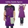 Stenffy Kitchen Apron Work Apron Canvas Multiple Pockets Gardening Painting BBQ Artist Carpenter Sizes M to XXL Purple