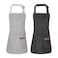 XLSXEXCL 2 Pack Stripes Kids Apron Kids Cooking Aprons with 2 Pockets Cute Aprons for Cooking for Boys and Girls BlackGrey 45x50cm