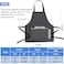 XLSXEXCL 2 Pack Stripes Kids Apron Kids Cooking Aprons with 2 Pockets Cute Aprons for Cooking for Boys and Girls BlackGrey 45x50cm