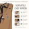 Asaya Chef BBQ Apron with Pockets Cross Back Canvas Cooking Apron for Women and Men Adjustable Work Grilling Aprons with Pocket Bottle Opener and Hand Towel 10oz Cotton Canvas Tan