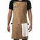 Asaya Chef BBQ Apron with Pockets Cross Back Canvas Cooking Apron for Women and Men Adjustable Work Grilling Aprons with Pocket Bottle Opener and Hand Towel 10oz Cotton Canvas Tan