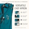 Asaya Chef BBQ Apron with Pockets Cross Back Canvas Cooking Apron for Women and Men Adjustable Work Grilling Aprons with Pocket Bottle Opener and Hand Towel 10oz Cotton Canvas BlueGreen