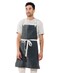 Caldo Linen Kitchen Apron for Cooking Mens and Womens Linen Bib Apron for Professional Chef Server or Barista Adjustable with Pockets Slate