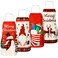Zhanmai 4 Pieces Christmas Apron for Women Men Adjustable Christmas Kitchen Baking Apron Bib Aprons for Xmas Party GiftCute Style