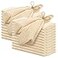 Pesonlook 24 Pcs Beige Handmade Cloth Napkins with Fringe 16x16 Inches Soft Delicate Rustic Cotton Linen Napkins Bulk for WeddingDinnerParty