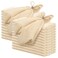 Pesonlook 24 Pcs Beige Handmade Cloth Napkins with Fringe 16x16 Inches Soft Delicate Rustic Cotton Linen Napkins Bulk for WeddingDinnerParty