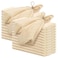 Pesonlook 24 Pcs Beige Handmade Cloth Napkins with Fringe 16x16 Inches Soft Delicate Rustic Cotton Linen Napkins Bulk for WeddingDinnerParty