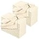 Preboun 24 Pcs Fringe Napkins Bulk Cloth Cotton Soft 17 x 17 Inch Rustic Reusable Washable Festive Square Table Napkins with Fringe for Parties Wedding Restaurant Table AccessoryIvory
