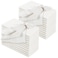 Preboun 24 Pcs Fringe Napkins Bulk Cloth Cotton Soft 17 x 17 Inch Rustic Reusable Washable Festive Square Table Napkins with Fringe for Parties Wedding Restaurant Table AccessoryWhite