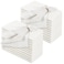 Preboun 24 Pcs Fringe Napkins Bulk Cloth Cotton Soft 17 x 17 Inch Rustic Reusable Washable Festive Square Table Napkins with Fringe for Parties Wedding Restaurant Table AccessoryWhite