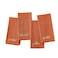 Elrene Home Fashions Harvest Fall Sentiment Embroidered Napkins Set of 4 17x17 Rust