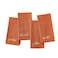 Elrene Home Fashions Harvest Fall Sentiment Embroidered Napkins Set of 4 17x17 Rust