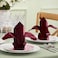 VACVELT Burgundy Satin Napkins 100 Pack 17x17 Inch Square Wedding Napkins Satin Fabric Luxury Reusable Machine Washable