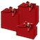 Horbaunal 100 Pack Satin Napkins 17 x 17 Square Dinner Napkins with Elegant Lace Soft Cloth Napkins for Parties Weddings Events Red