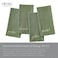 Elrene Home Fashions Harvest Fall Sentiment Embroidered Napkins Set of 4 17x17 Green
