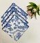 Ridhi Hand Block Print Incremental Blue 18 x 18 Set of 4 Embroidery Table Napkins Reusable Cotton Dinner Napkins for Weddings Parties Everyday Dining Gift for Spring Easter Valentine