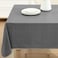 Lintex Cafe Hotel Linen Look Vinyl Flannel Backed Tablecloth Heavyweight 4 Gauge 60 x 104 Inch Rectangle Grey Indoor Outdoor Waterproof Wipe Clean Table Cover