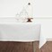 Solino Home White Tablecloth 58 x 144 Inch Cotton Linen Hemstitch Rectangular Tablecloth Machine Washable Table Cloth for Summer 4th of July