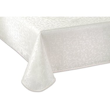 Lenox Opal Innocence Tablecloth White 60 W x 102 L