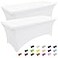 Smiry 2 Pack Spandex Table Cloth 6FT Elastic Fitted Stretch Tablecloths Washable and Wrinkle Free Rectangular Patio Table Cover for Outdoor Wedding Banquet Parties White 72Lx30Wx30H Inch