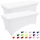 Smiry 2 Pack Spandex Table Cloth 6FT Elastic Fitted Stretch Tablecloths Washable and Wrinkle Free Rectangular Patio Table Cover for Outdoor Wedding Banquet Parties White 72Lx30Wx30H Inch