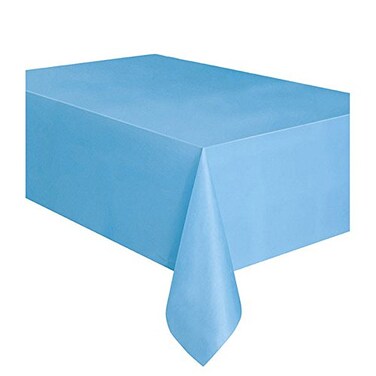 Unique Powder Blue Solid Rectangular Plastic Table Cover 54 x 108 1 Count Elegant Design Premium Quality Ideal For Parties Events Everyday Use