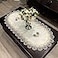 COMFEELING Coffee Tablecloth for Living Room Center Table Doilies Embroidery Lace Tablecloth Home Dining Coffee Table Cover Centerpiece Decor 197433 Inch Oval
