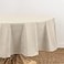 Elrene Home Fashions Monterey Linen Inspired Water and StainResistant Vinyl Tablecloth with Flannel Backing 60 inches X 84 inches Oval Ivory