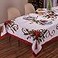 Kadut Christmas Ribbon Tablecloth 60 x 126 Inch for 8 Foot Rectangle Tables Heavy Duty Fabric Stain Proof Xmas Ribbon Table Cloth for Harvest Holiday and Fall Christmas Dinner