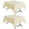 sancua 2 Pack Beige Tablecloth 54 x 54 Inch Stain and Wrinkle Resistant Square Table Cloth Washable Polyester Table Cover for Dining Tables Buffet Parties and Camping