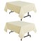 sancua 2 Pack Beige Tablecloth 54 x 54 Inch Stain and Wrinkle Resistant Square Table Cloth Washable Polyester Table Cover for Dining Tables Buffet Parties and Camping