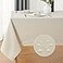 Veblandy Rectangle 10 Feet Tablecloth 60x144 inch Linen Textured Table Cloth Stain and Wrinkle Resistant Washable Polyester Decorative Table Cover Waterproof for Dining Buffet and Camping Beige
