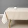Wewoch Beige Rectangle Tablecloth Wrinkle Resistant Washable Fabric Table Cloth for Dining Kitchen Parties Weddings and Outdoor Use 60 Inch by 104 Inch