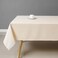 Wewoch Beige Rectangle Tablecloth Wrinkle Resistant Washable Fabric Table Cloth for Dining Kitchen Parties Weddings and Outdoor Use 60 Inch by 104 Inch