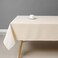 Wewoch Beige Rectangle Tablecloth Wrinkle Resistant Washable Fabric Table Cloth for Dining Kitchen Parties Weddings and Outdoor Use 60 Inch by 104 Inch