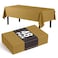 Party Solids Exquisite Gold Tablecloths for Rectangle Tables 48 Pack Plastic Table Cloth Disposable 54 X 108 Gold Table Cloths Rectangle Tablecloth Plastic Tablecloths Rectangular Party Supplies