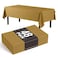 Party Solids Exquisite Gold Tablecloths for Rectangle Tables 48 Pack Plastic Table Cloth Disposable 54 X 108 Gold Table Cloths Rectangle Tablecloth Plastic Tablecloths Rectangular Party Supplies