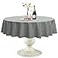 Softalker Round Tablecloth Waterproof Stain Resistant Table Cloth Wrinkle Free Fabric Washable 210GSM Polyester Table Cover for DiningPartyOutdoor 60 inchLight Grey