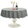 Softalker Round Tablecloth Waterproof Stain Resistant Table Cloth Wrinkle Free Fabric Washable 210GSM Polyester Table Cover for DiningPartyOutdoor 60 inchLight Grey