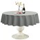 Softalker Round Tablecloth Waterproof Stain Resistant Table Cloth Wrinkle Free Fabric Washable 210GSM Polyester Table Cover for DiningPartyOutdoor 60 inchLight Grey