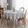 maxmill Flaxy Faux Linen Tablecloth with 2Tone Slubby Texture Wrinkle Resistant AntiShrink Soft Table Cloth for Kitchen Dining Restaurant Tabletop for Event Dinner Round 70 Inch Light Gray