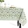CPC COTTON PRINT CLUB CPC Block Print Tablecloth Agate Green 120x80 Rectangular 100 Cotton Reusable Table Cover Everyday Decorative Table Cloth Use for Dining Farmhouse Home Gift for SpringSummer