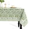 CPC COTTON PRINT CLUB CPC Block Print Tablecloth Agate Green 120x80 Rectangular 100 Cotton Reusable Table Cover Everyday Decorative Table Cloth Use for Dining Farmhouse Home Gift for SpringSummer