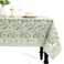 CPC COTTON PRINT CLUB CPC Block Print Tablecloth Agate Green 120x80 Rectangular 100 Cotton Reusable Table Cover Everyday Decorative Table Cloth Use for Dining Farmhouse Home Gift for SpringSummer